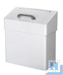 profix cover lady Damenhygiene-Abfallbehälter 7L, Metall weiß lackiert, H:320,T:150,B:290mm