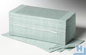 Handtuchpapier 25x23cm 1lg grün, ZZ-Falz, 5000 Blt/Krt