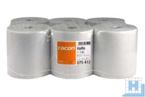 Racon Rollenhandtuch naturweiß 1lag Krepp, 20cmx190m 6Rol/Pack (HT 1)(Ø4/19cm