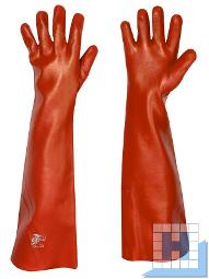 PVC-Handschuh MEMPHIS 58 cm, Gr. 10 rotbraun