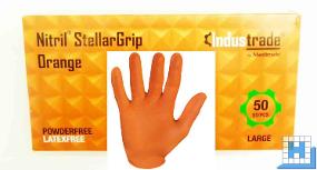 Nitril StellarGrip, orange 8,5g, puderfrei, Gr. M, 50Stk/Box