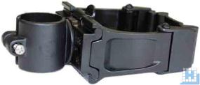 Stielhalter für Rohre 15-35, mit 22 mm Rohremontierung, 75mm, schwarz