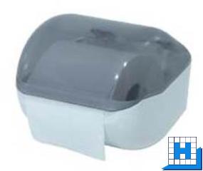 profix single Toilettenpapier-Spender Kunststoff weiß/transparent
